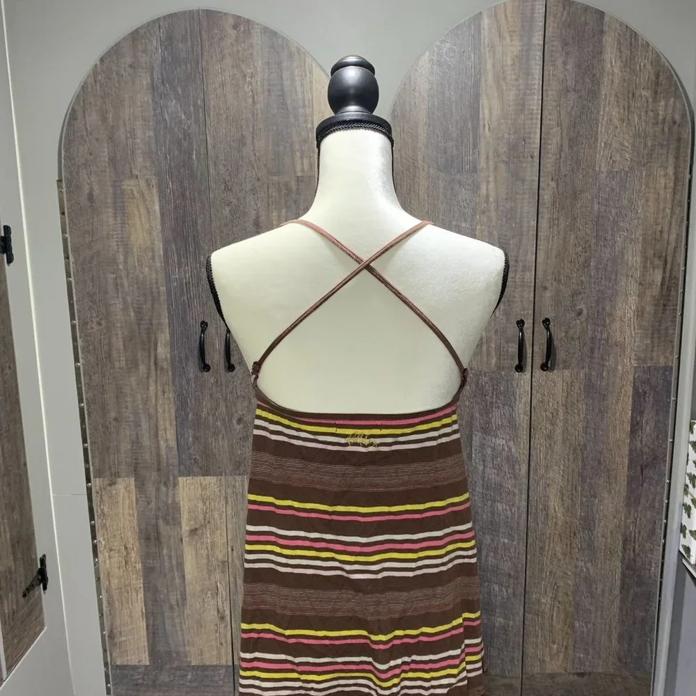 Billabong Tank - Size Large but Fits like a Small Brown / Yellow / Pink - Picture 3 of 6